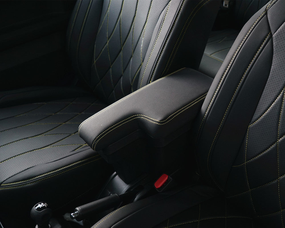 Jimny leather seat cover with yellow stitch