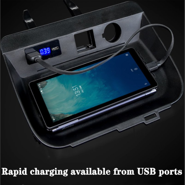 Wireless-phone-charger-with-usb-ports-for-RAV4