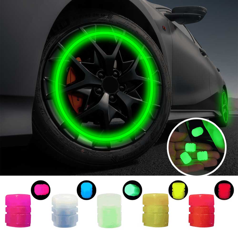 Universal Fluorescent Car Tire Valve Caps