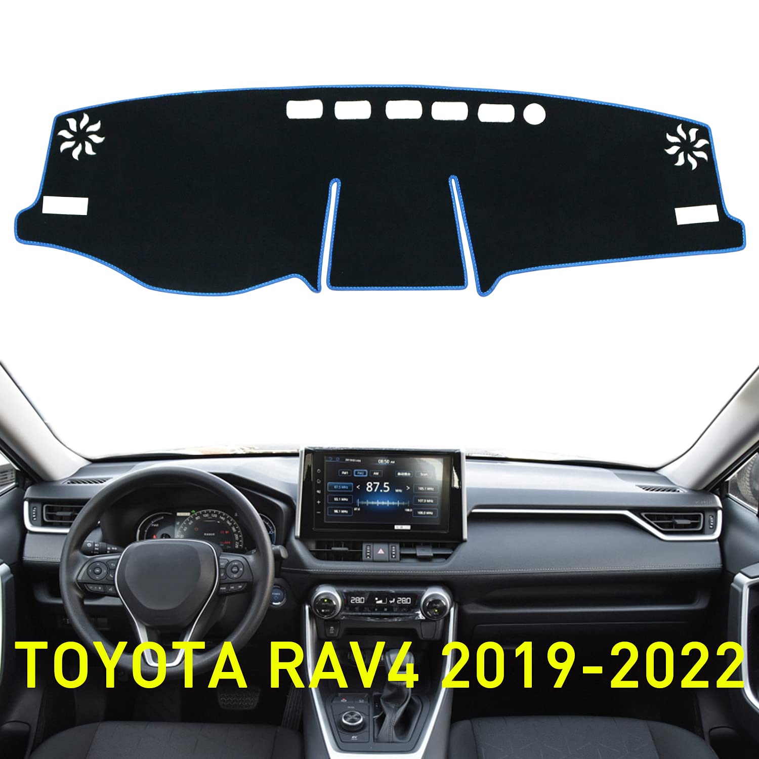 for Dashboard Cover Mat for Subaru Forester 2019-2022 Accessories Dash Mat Cover Sunshade Glare UV Rays Protector Black