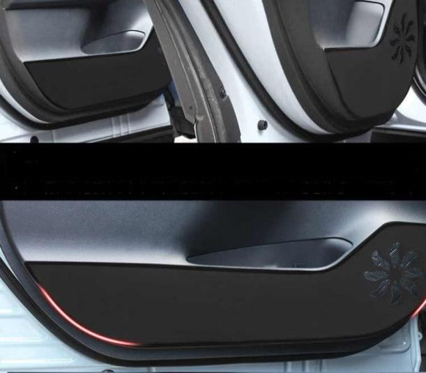 Car Door Panel Protection Mat Anti Kick Pad Leather Stickers – Cartist